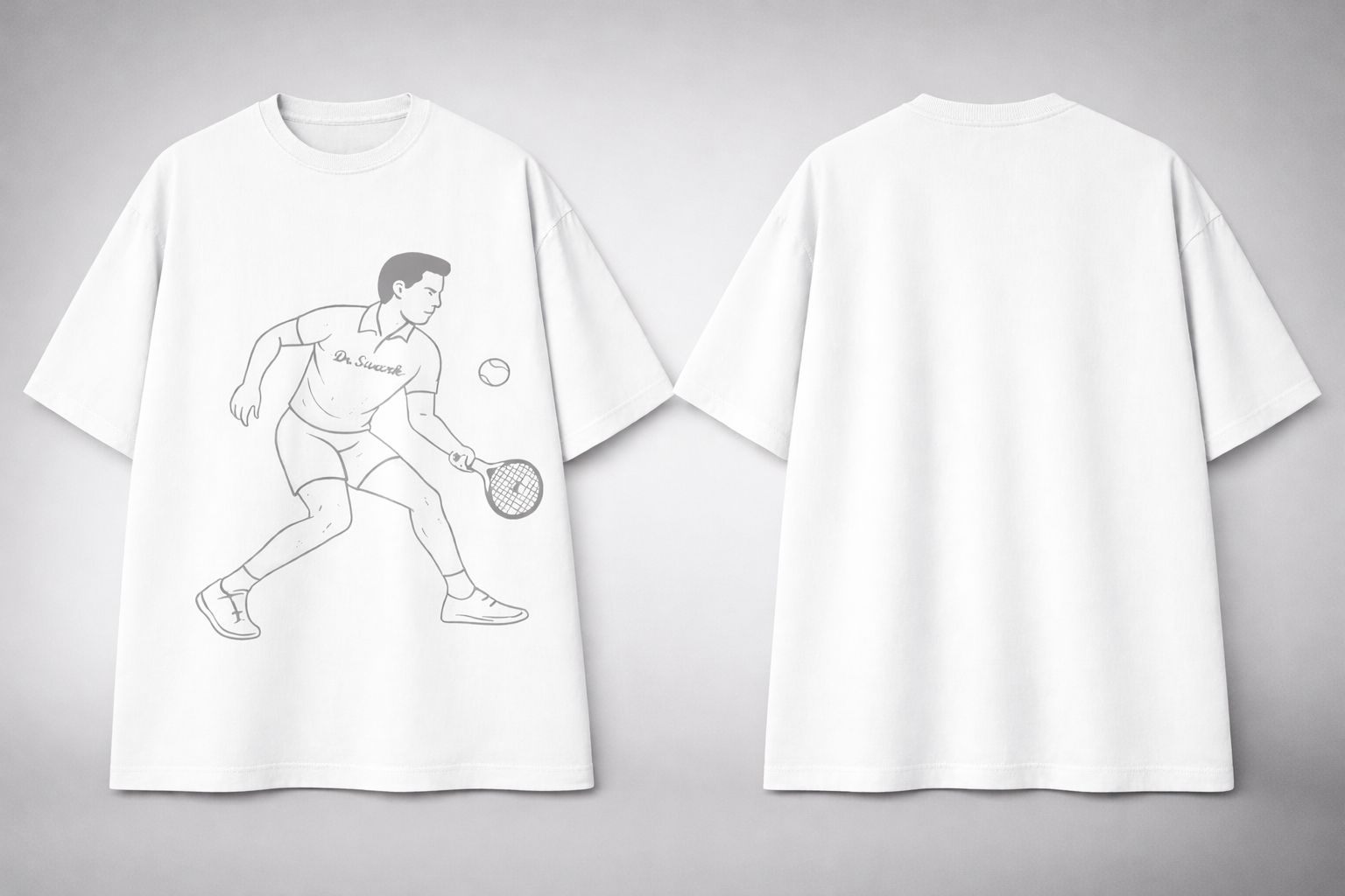 Dr. Swank Vintage Court Tee | Oversized Fit | White
