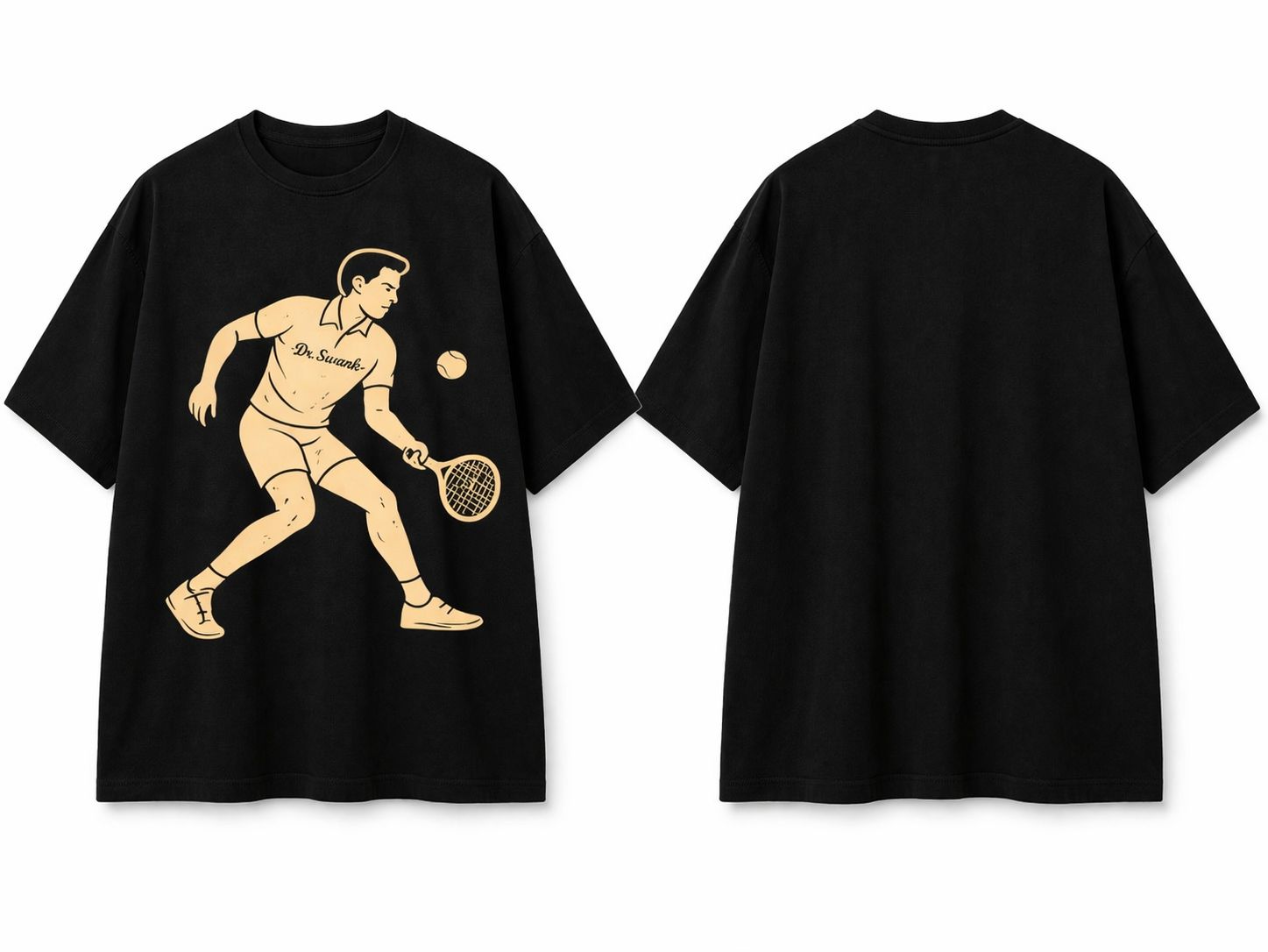 Dr. Swank Vintage Court Tee | Oversized Fit | Black